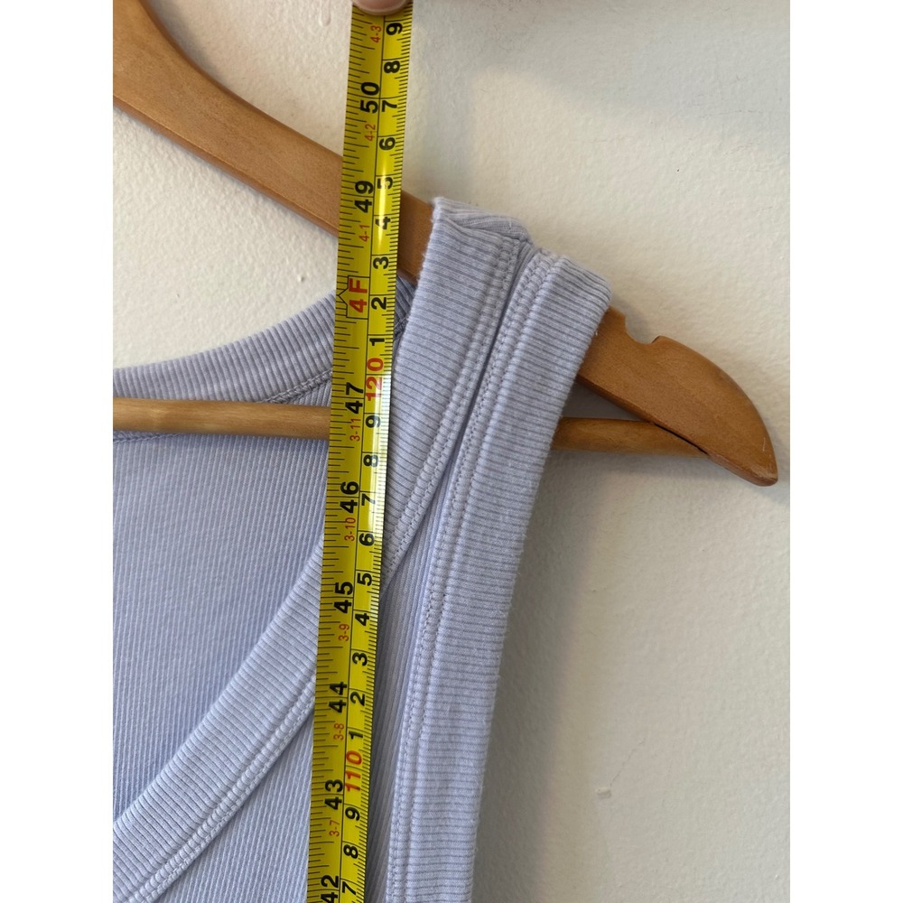 Michael Stars Esme Ribbed V-Neck Cotton Midi Dress | Size Large - Picture 5 of 9